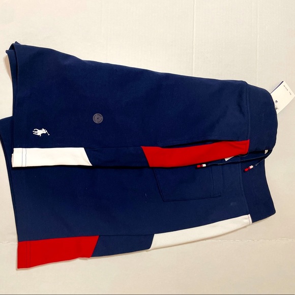 Polo Ralph Lauren Heather Navy Multi Blue Double Knit Tennis Shorts Men's Medium - Picture 2 of 5